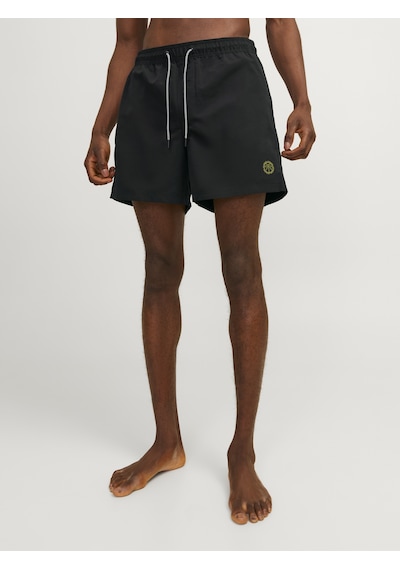 Jack & Jones Erkek Logo Detaylı Deniz Şortu - Fiji - 12225961 - 1 Black