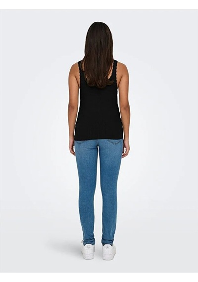 Only Onlgemma Sl U-neck Knt Noos Kadın Siyah Kazak - 15314659