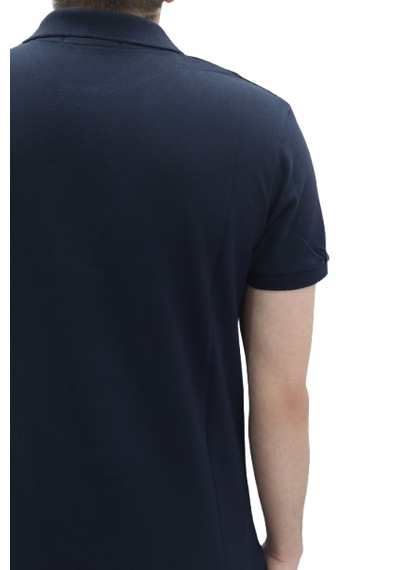 Santa Dmctekstil Erkek Dior Düz Spor Kesim Dar Kalıp Cepsiz Polo Yaka T-shirt Koyu Lacivert