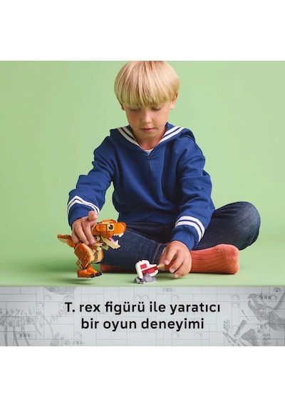 LEGO® Jurassic World Küçük Eatie: T. rex 76967 - 7 Yaş ve Üzeri Çocuklar için Dinozor İçeren Yaratıcı Oyuncak Yapım Seti (317 Parça)