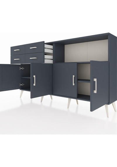 Arges Konsol 4 Raflı 4 Çekmeceli 4 Kapaklı 176x30x99 Antrasit-antrasit Antrasit - Antrasit Arges Konsol 4 Raflı 4 Çekmeceli 4 Kapaklı 176x30x99 Antrasit-antrasit Antrasit - Antrasit