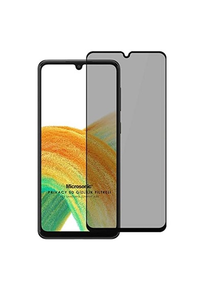 A33 5g Privacy 5d Gizlilik Filtreli Cam Ekran Koruyucu Siyah