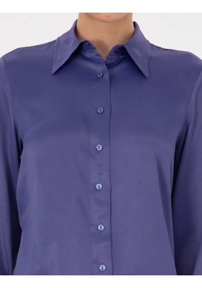 Pierre Cardin Kadın Mor Gömlek Desenli 50318229-vr038 Mor
