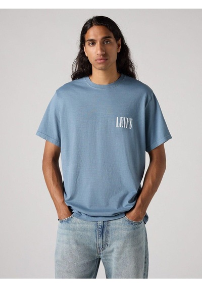 Levi's Relaxed Fıt Serıf Logo Erkek Mavi T-shirt 16143-1917-4749 Mavi