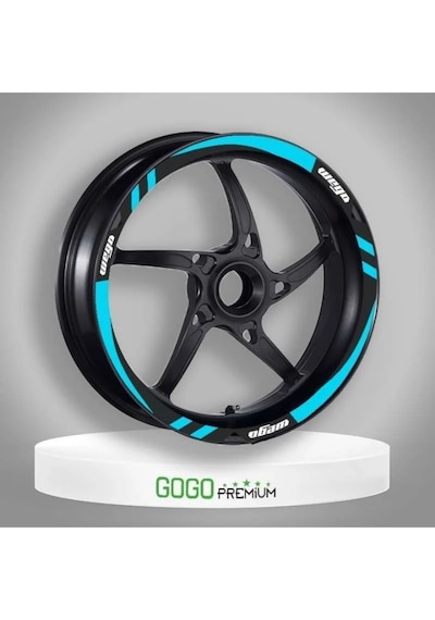 Tvs Wego 110 2012-2022 Uyumlu Mavi 1 Set Jant Şeridi