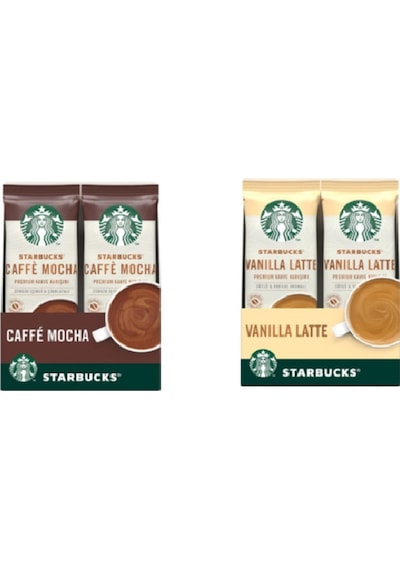 Starbucks Premium Serisi Vanilla Latte + Mocha 2 x 10'lu