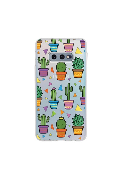 Samsung Galaxy S10e İle Uyumlu 1mm Slim Fit Water Color 4 Baskılı Şeffaf Kılıf Şeffaf