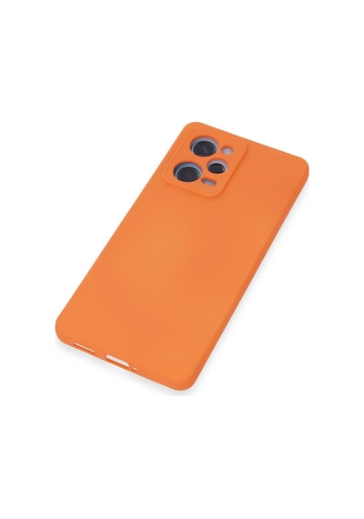 Newface Xiaomi Redmi Note 12 Pro 5g Kılıf Nano İçi Kadife Silikon Semeglbl - 91 - Turuncu