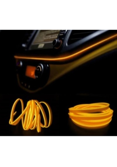 Ip Neon - Ip Neon Led Sarı 2 Metre - Araç Içi Ip Neon Led - Torpido Ip Led - Torpido Led