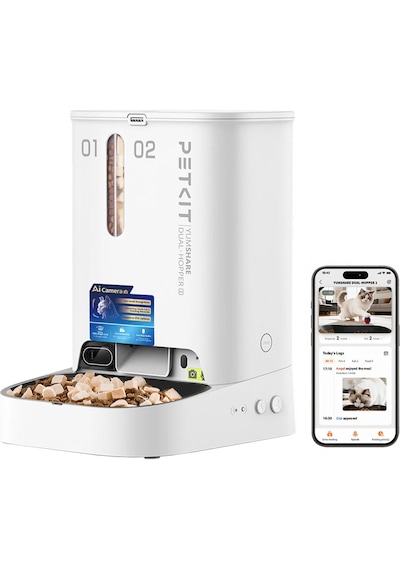 Petkit Purobot Ultra, Petkit Eversweet 5 Mini, Petkit Yumshare Dualhopper 2 Ai Kameralı Mama Kabı, Petkit Eversweet Su Filtresi 5'li, Geniş Delikli Kum Temizleyici