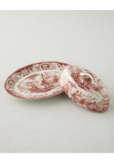 Preston Stoneware Sunumluk 23,5x16x10 Cm Bordo