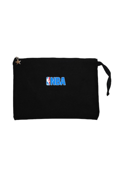 NBA Logo Siyah Clutch Astarlı Cüzdan / El Çantası Siyah