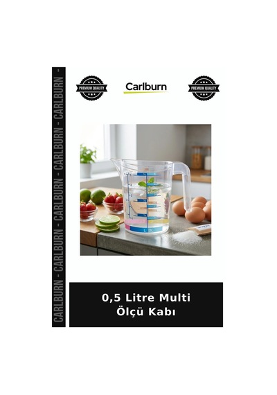 Özel Üretim Mutfak Pratik Hassas Fonksiyonel 0,5 Litre Multi Ölçü Kabı Diğer