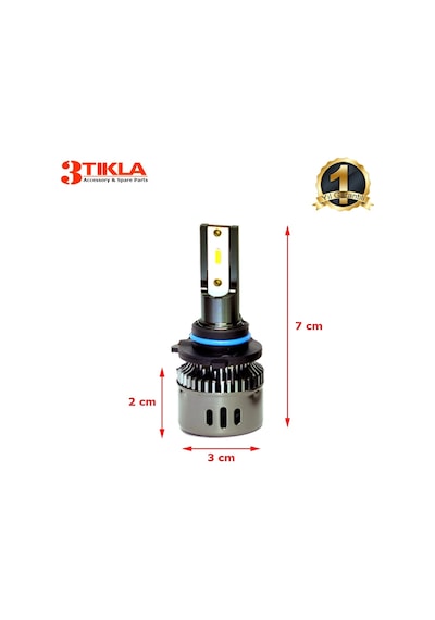 Wise Beyaz H4 Mini Led Xenon Şimşek Etkili 12000 Lümen