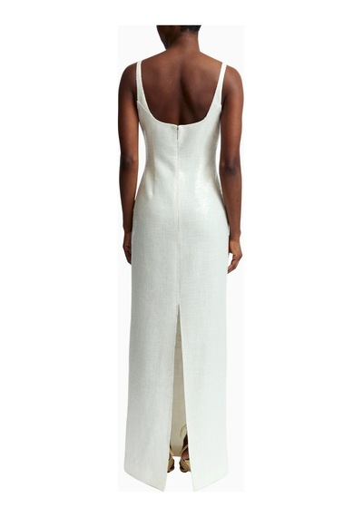 16arlington 16arlıngton Electra Gown Linen Payetli Elbise Beyaz