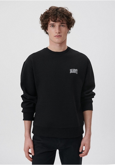 Mavi - Mavi Logo Baskılı Siyah Sweatshirt 0611716-900 Siyah