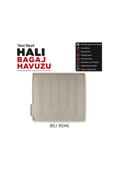 Bmw X5 Halı Bagaj Havuzu F15 2013 Sonrası Bej Renk