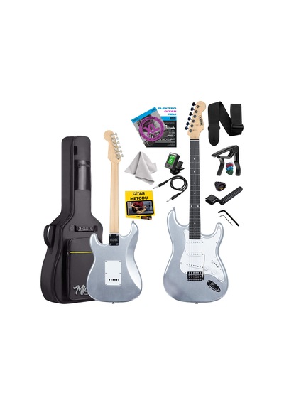 Midex Rph-30sl Maple Klavye Silver Strat Kasa Sss Elektro Gitar Seti