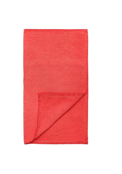 Taşlanmış Mercan Denim Pamuk Amerikan Servisi - 2'li Set Çok Renkli