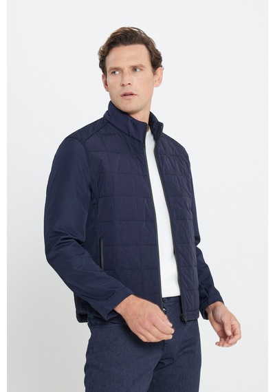 Ac&Co / Altınyıldız Classics Erkek Lacivert Standart Fit Normal Kesim Dik Yaka Desenli Mont Lacivert Ac&Co / Altınyıldız Classics Erkek Lacivert Standart Fit Normal Kesim Dik Yaka Desenli Mont Lacivert