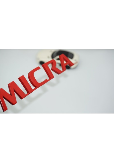 Dk Tuning Nissan Micra Kırmızı Abs 3m 3d Bagaj Yazı Logo Arma