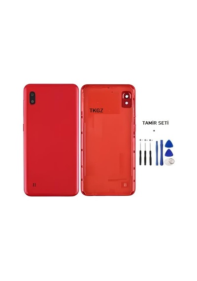 Samsung Galaxy Uyumlu A10 - Sm-a105f Full Kasa Arka Kapak Takım Kırmızı - Tamir Seti