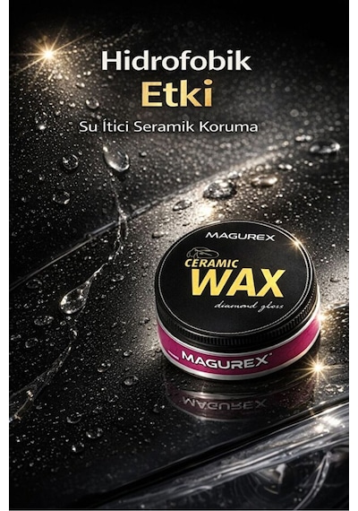 Magurex Seramik Wax Seti 200 Gr Hidrofobik Oto Cila Boya Koruma Ve Parlatıcı Uzun Süreli Etki