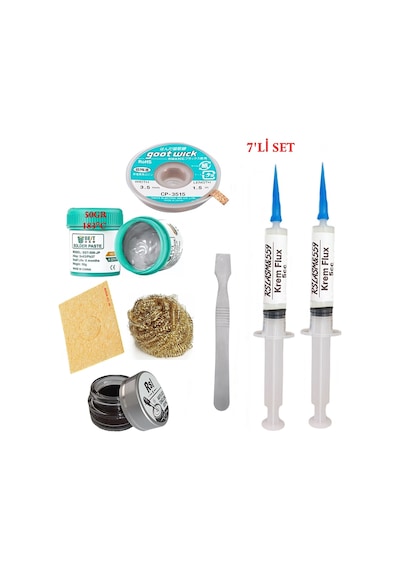 Best Krem Lehim 183 C 50gr Havya Uc Temizleyici Flux Lehim Toplama Cp-3515 Lehim Emme Teli Spatula Seti2 Tk04