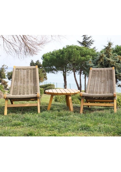 Beylerbeyi Ahşap Bahçe Balkon Sandalyesi -Kestane Ahşap