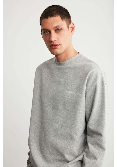 Grimelange Raırok  Erkek İçi Polarlı Comfort Oversize Nakışlı Grimelanj Sweat