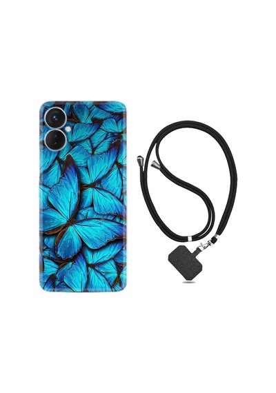 Tecno Spark 9 Pro Kılıf İpli Boyun Askılı Desenli Silikon Owl 1351