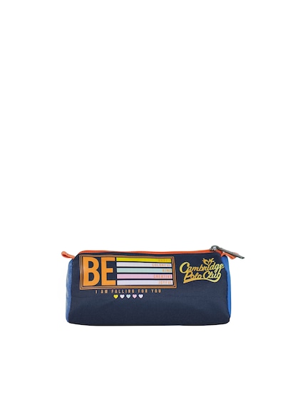 Koyu Lacivert Be Happy Tek Bölmeli Unisex Kalemlik
