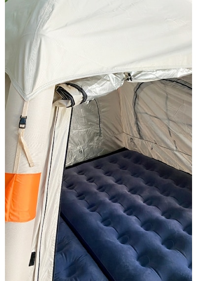 6 Kişilik Şişme Pratik Tenteli Kamp Çadırı 240x240x175 Bej