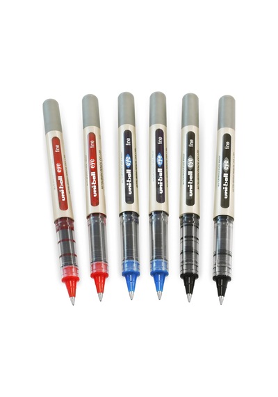 Uni-ball Eye - Ub-157e Tükenmez Kalemler - 0,7 Mm Uç - Siyah, Mavi, Kırmızı - 6'li Paket' Genel