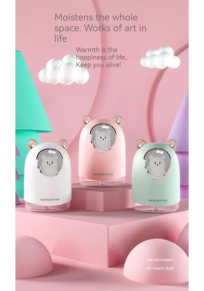 Mukko Home Sevimli Ayı Tasarımlı Aromaterapi Nemlendirici Hava Nemlendirici Difüzör - Usb Bağlantılı,yeşil Altın - Çok Renkli Mukko Home Sevimli Ayı Tasarımlı Aromaterapi Nemlendirici Hava Nemlendirici Difüzör - Usb Bağlantılı,yeşil Altın - Çok Renkli