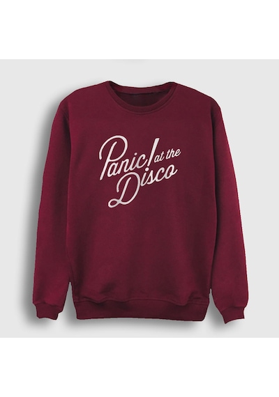 Presmono Unisex Rare To Die Panic At The Disco Sweatshirt Bordo