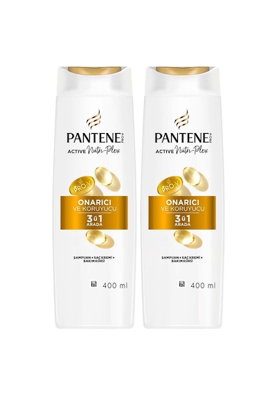 Onarıcı & Koruyucu 3 Ü 1 Arada Şampuan 400ml Yıpranmış Saçlar X 2 Adet Tüm Saç Tipleri