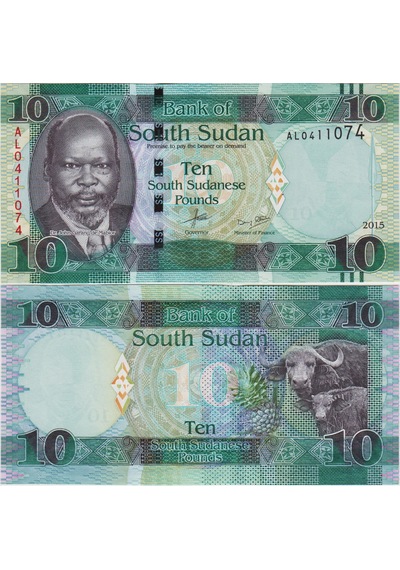 Güney Sudan 10 Pound 2015 Çil.