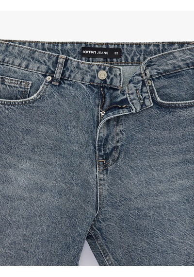 Koton Pamuklu Normal Bel Straight Fit Jean Şort İndigo Stone 6sam40389nd Indigo - Taş Koton Pamuklu Normal Bel Straight Fit Jean Şort İndigo Stone 6sam40389nd Indigo - Taş