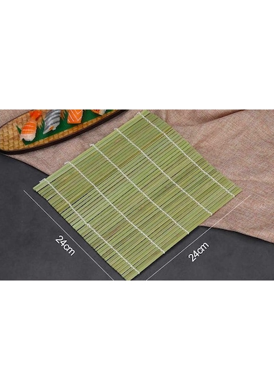 Bambu Sushi Sarma Hasırı Yeşil 24x24 Cm