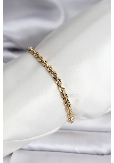 14k Gold Renk Kaplama Burgu Zincir Model Cm Kadın Bileklik Çr