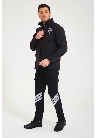 Yeni Tip Özel Güvenlik Softshell Mont Füme