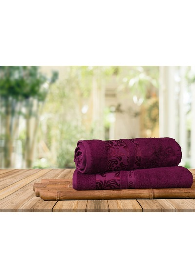 Mulberry Bambu Havlu %100 Organik Bambu Havlu Seti 50 x 90 - 6'lı Paket Premium Ultra Yumuşak Dekoratif Mürdüm