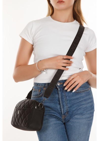 Newish Polo Kadın Çapraz Askılı Omuz Çantası New235 - Siyah