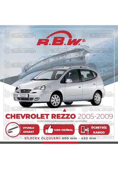 Rbw Chevrolet Rezzo 2005 - 2009 Ön Muz Silecek Takımı