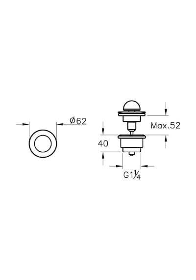 VitrA Liquid A45169 Yuvarlak Sabit Lavabo Süzgeci Krom