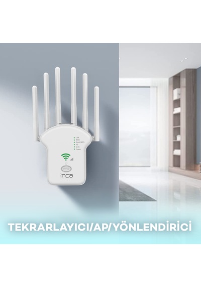 Inca Ire-1200 1200mbps Wi-fi Sinyal Güçlendirici Menzil Genişletici Repeater Dual Band