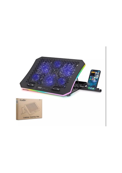 Hadron Dcxaa8 Laptop Soğutucu 6x Fan Rgb + Telefon Standı 14-18 İnç - Siyah