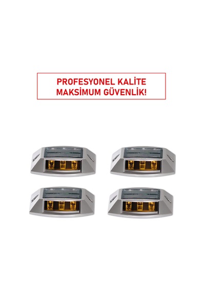 11922 Sl Solar Yol Butonu Güneş Enerjili, Alüminyum Gövde, Ip65 Koruma, Çift Yönlü Flaşör