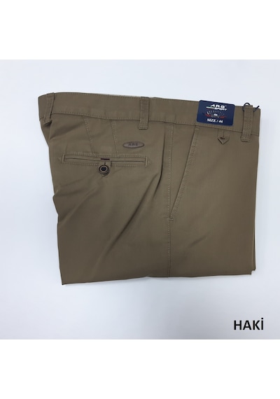 Arg Keten Pamuklu Regular Fıt Pantolon Yüksek Kaliteli Işçilik Kahverengi